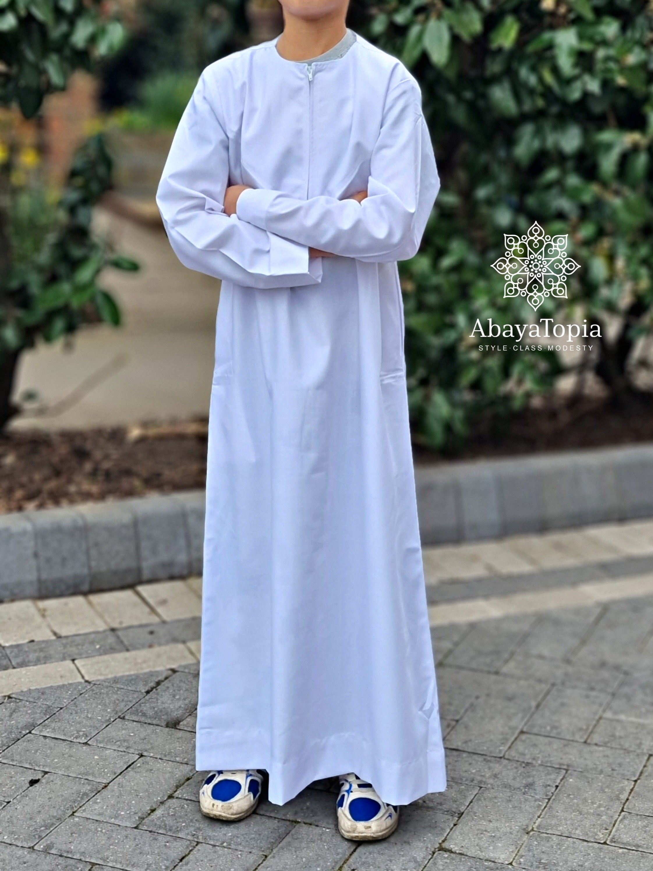 Boys Long Sleeve White Thobe